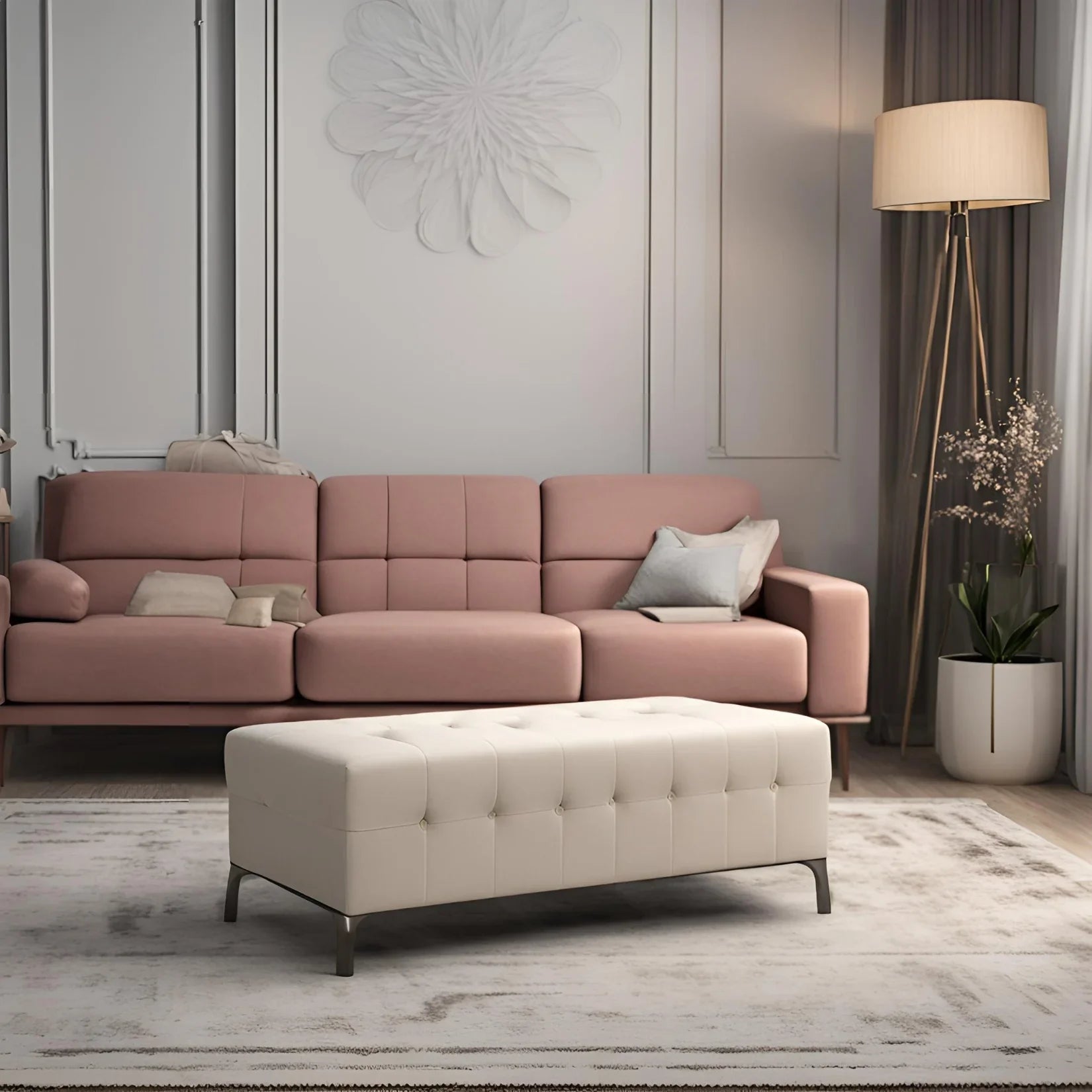 Classic Wooden Bench for Hallway Seating - Ottoman - CRUZ INTERNATIONAL - Furniture Store